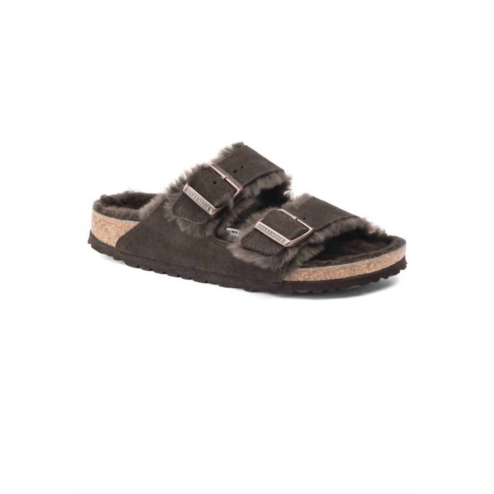 NEW BIRKENSTOCK unisex arizona shearling sandal in mocca
